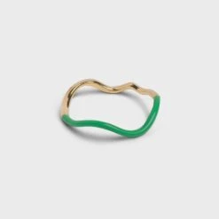 Enamel Copenhagen Sway Ring - Grass Green