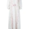 Place Du Soleil Long Dress - White/Pink -Lulu&M S24 306 DRESS