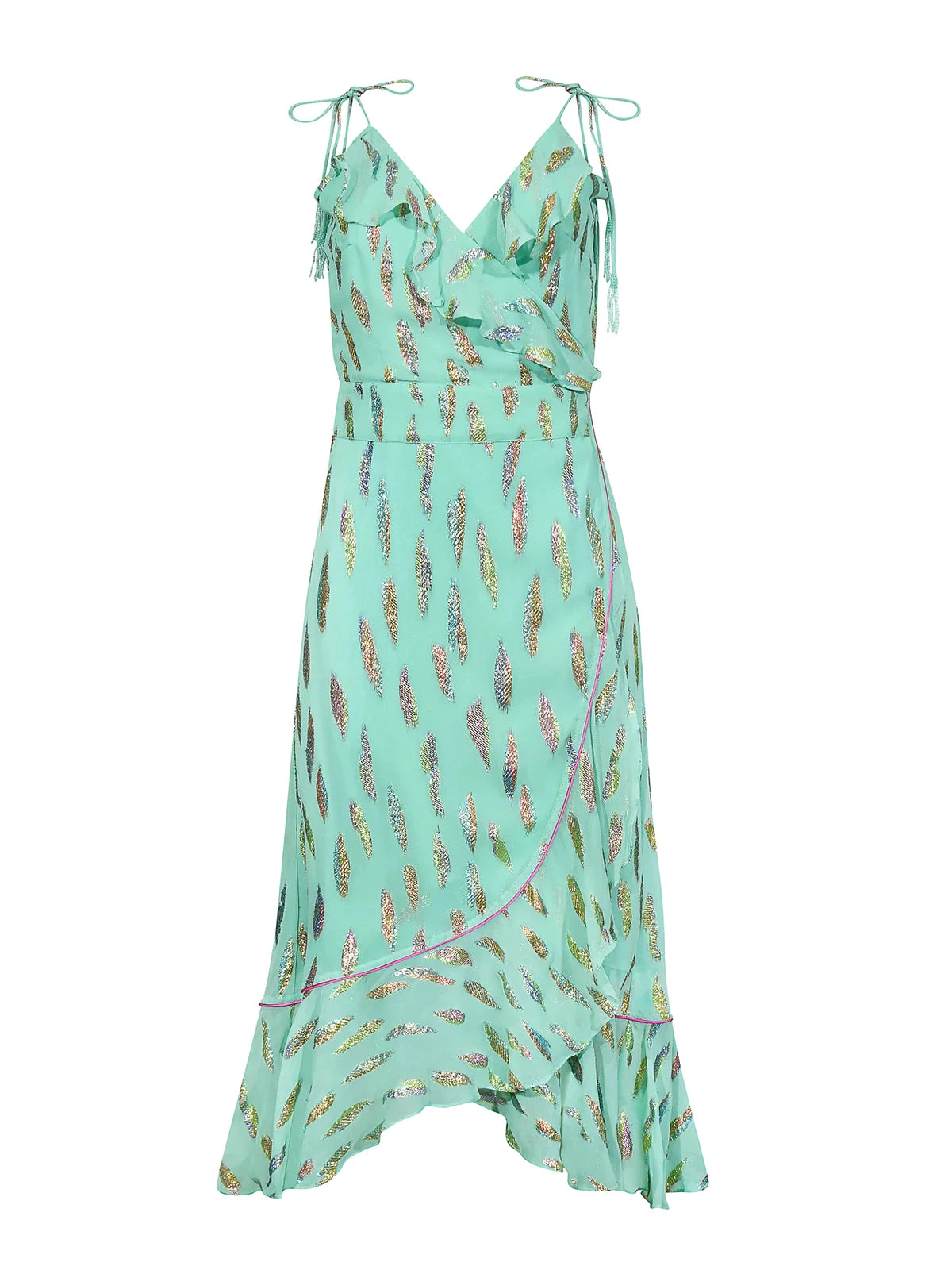 Stardust Sassafrass Midi Dress - Jade Metallic Sunset 3 Stardust Sassafrass Midi Dress - Jade Metallic Sunset