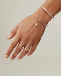 Anna Beck Classic Smooth Rim Charm Bracelet - Gold & Silver -Lulu&M SHOT 03 706 twt r 3000x jpg