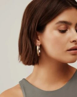 Alternative view of Anna Beck Large Hoop Earrings - Gold