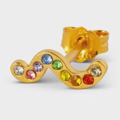 LULU Copenhagen Snaky Rainbow Earring - Gold Plated 11 LULU Copenhagen Snaky Rainbow Earring - Gold Plated -Lulu&M SNAKY 1 PCS GOLD PLATED Ear stud 1 pcs LULU1111 Rainbow 1000x jpg