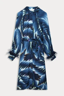 Alternative view of Pom Amsterdam Jada Feathers Dress - Blue