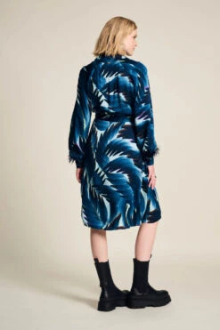 Pom Amsterdam Jada Feathers Dress - Blue 11 Pom Amsterdam Jada Feathers Dress - Blue -Lulu&M SP7977 06 POM Amsterdam DRESS Jada Feathers Blue jpg