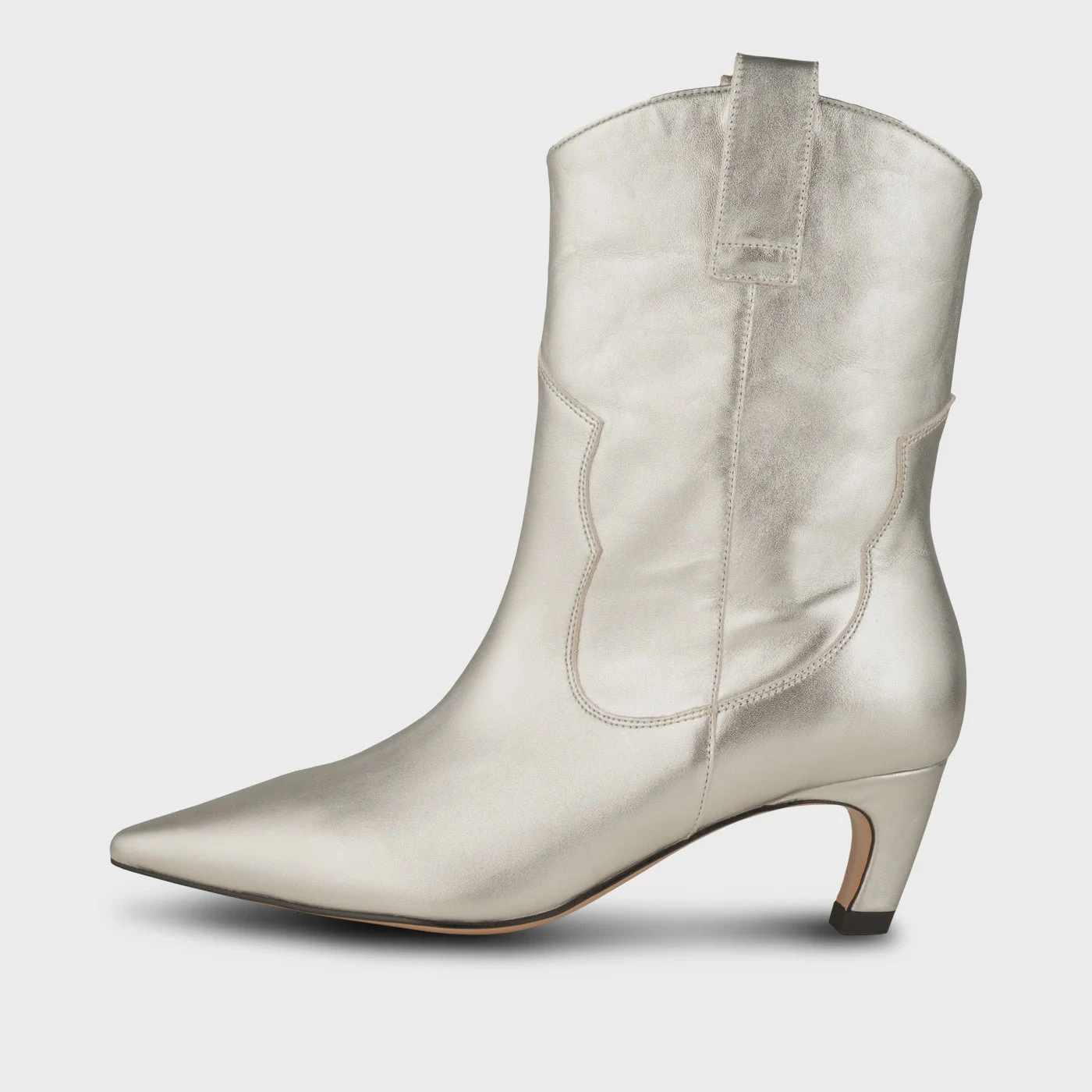Shoe The Bear Dicte Western Boot - Silver Metallic 4 Shoe The Bear Dicte Western Boot - Silver Metallic - Image 2