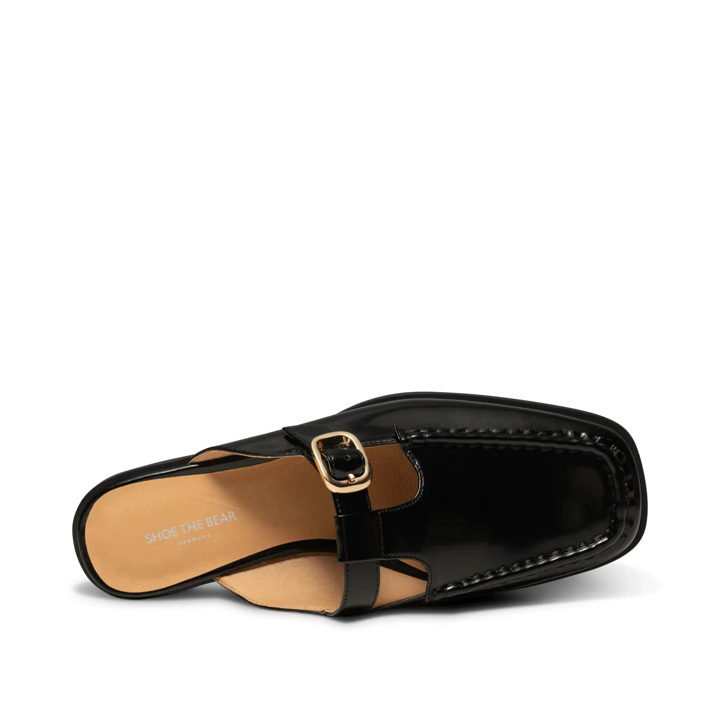 Shoe The Bear Erika Leather Slide - Black High Shine 4 Shoe The Bear Erika Leather Slide - Black High Shine - Image 2
