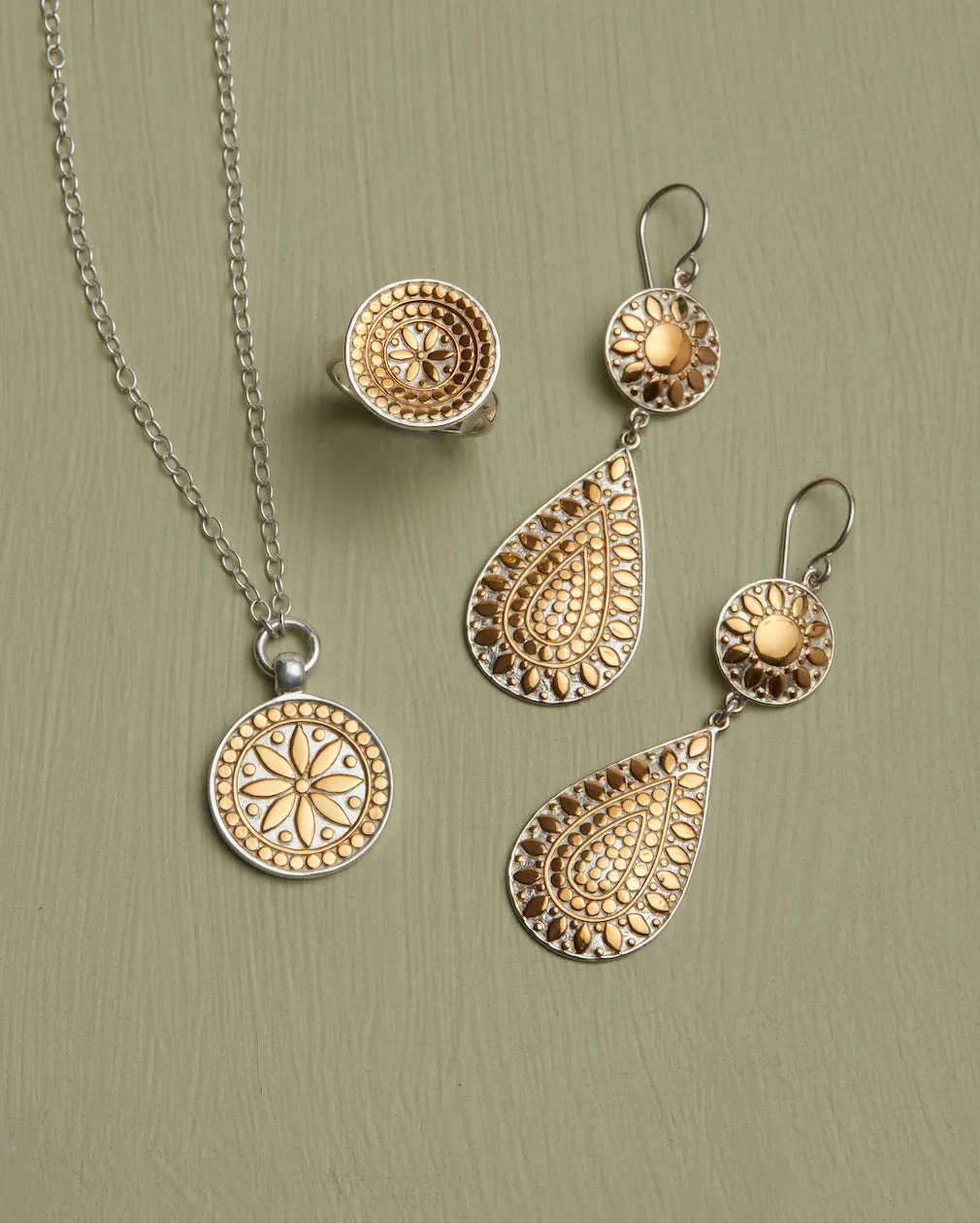 Anna Beck Double Drop Flower Earrings 4 Anna Beck Double Drop Flower Earrings - Image 2