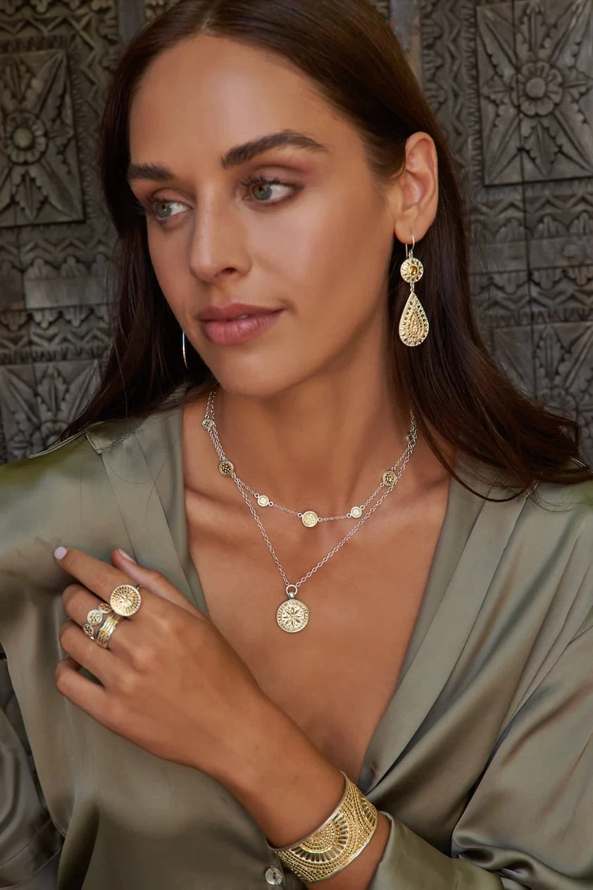 Anna Beck Double Drop Flower Earrings 5 Anna Beck Double Drop Flower Earrings - Image 3
