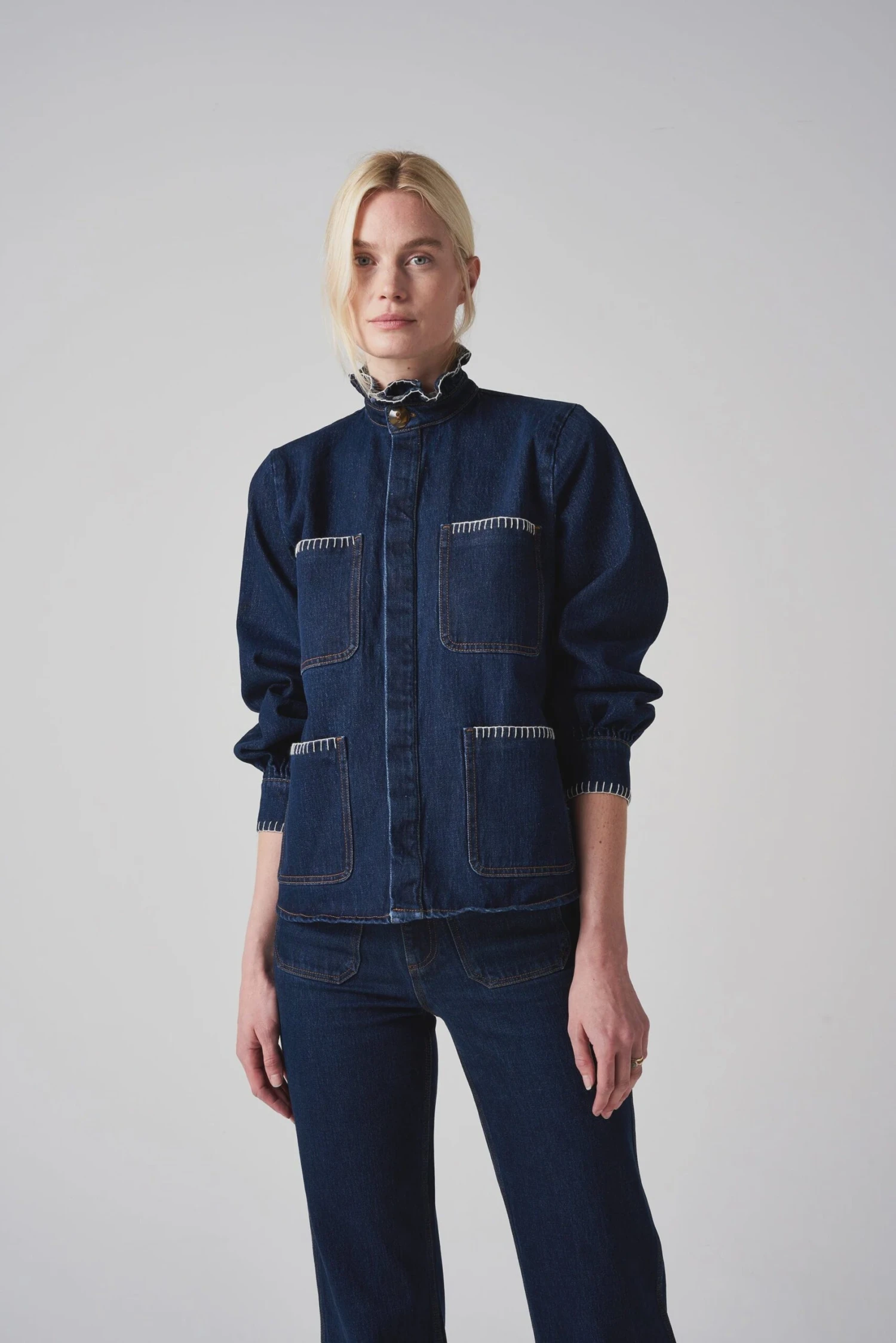 Seventy + Mochi Pablo Denim Jacket - Dark Vintage 3 Seventy + Mochi Pablo Denim Jacket - Dark Vintage