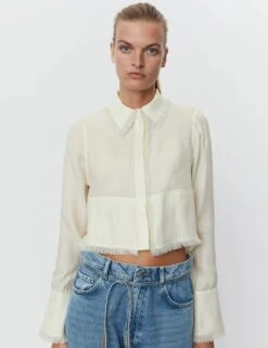 Day Birger Elijah Relaxed Jean - Light Blue Soft Denim -Lulu&M Shania Sheer Fringes Shirts Blouses DAY65243113 110515 LEMON ICING 3 1384x1800 jpg