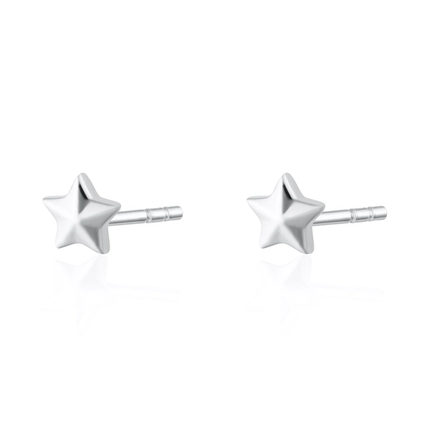 Scream Pretty Faceted Star Stud Earrings - Sterling Silver 3 Scream Pretty Faceted Star Stud Earrings - Sterling Silver