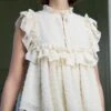 Stella Nova SLeeveless Blouse With Flounce - Vanilla 2 Stella Nova SLeeveless Blouse With Flounce - Vanilla -Lulu&M Sleeveless blouse with flounce Top CD35 1620 030 Vanilla 1 1200x jpg