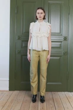 Alternative view of Stella Nova SLeeveless Blouse With Flounce - Vanilla