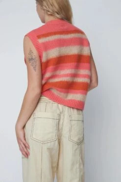 Alternative view of Stella Nova Striped Sleeveless Knit - Sunshine Orange