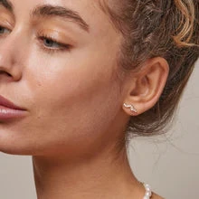 Alternative view of Enamel Copenhagen Lydia Stud Earring - Clear CZ