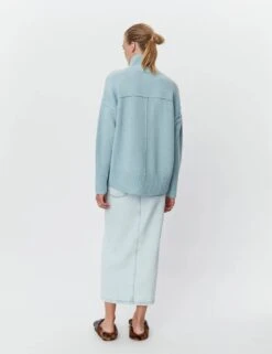 Day Birger Et Mikkelson Niki Soft Denim Skirt - Bleached White -Lulu&M Travis Soft Lamb Pullover DAY65243135 500102 SMOKE MELANGE 2 1384x1800 jpg