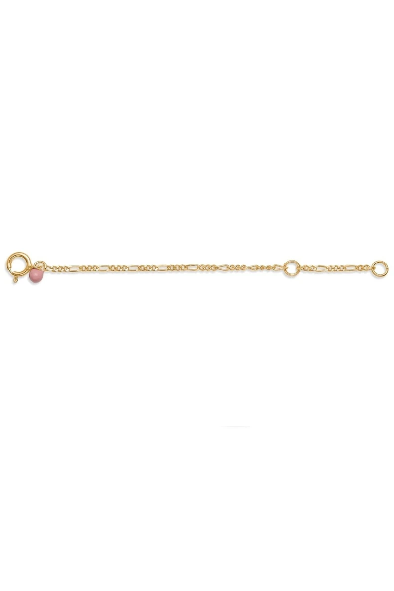 Enamel Copenhagen Anklet Extender Chain - Gold Figaro 3 Enamel Copenhagen Anklet Extender Chain - Gold Figaro