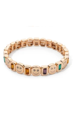 Coco & Jane Loves Rocky Jewels Smiley Bracelet - Multi
