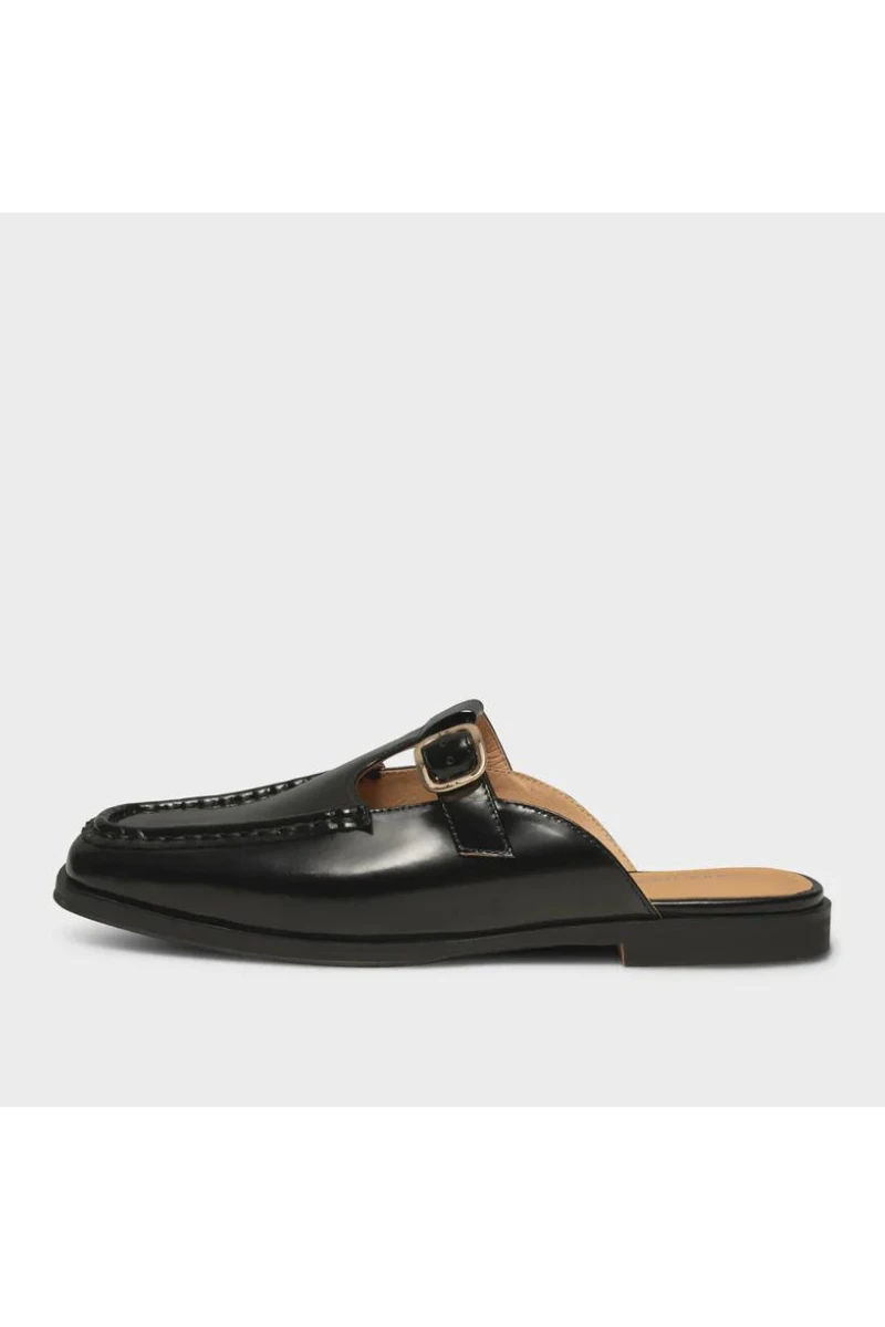 Shoe The Bear Erika Leather Slide - Black High Shine 3 Shoe The Bear Erika Leather Slide - Black High Shine
