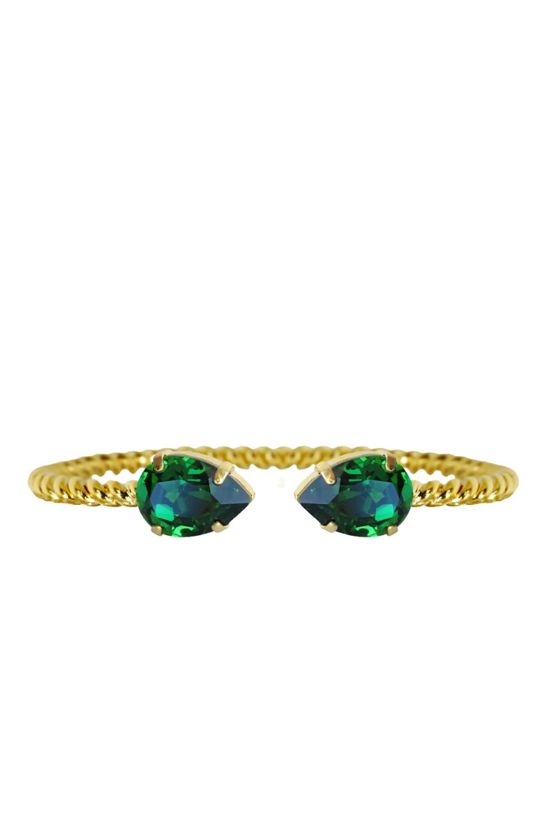 Caroline Svedbom Mini Drop Bracelet - Dark Moss Green 4 Caroline Svedbom Mini Drop Bracelet - Dark Moss Green - Image 2