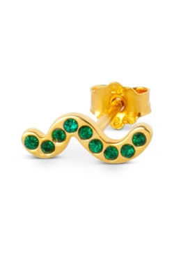 LULU Copenhagen SNAKY GOLD Earring - Green