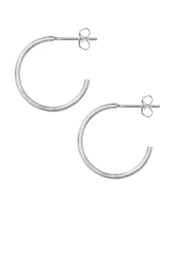 Lulu Copenhagen Medium Non Hoops - Sterling Silver Plate