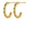 LULU Copenhagen OMG Hoops Pair Earrings Crystal Green - Gold Plated 1 LULU Copenhagen OMG Hoops Pair Earrings Crystal Green - Gold Plated -Lulu&M Untitleddesign 320