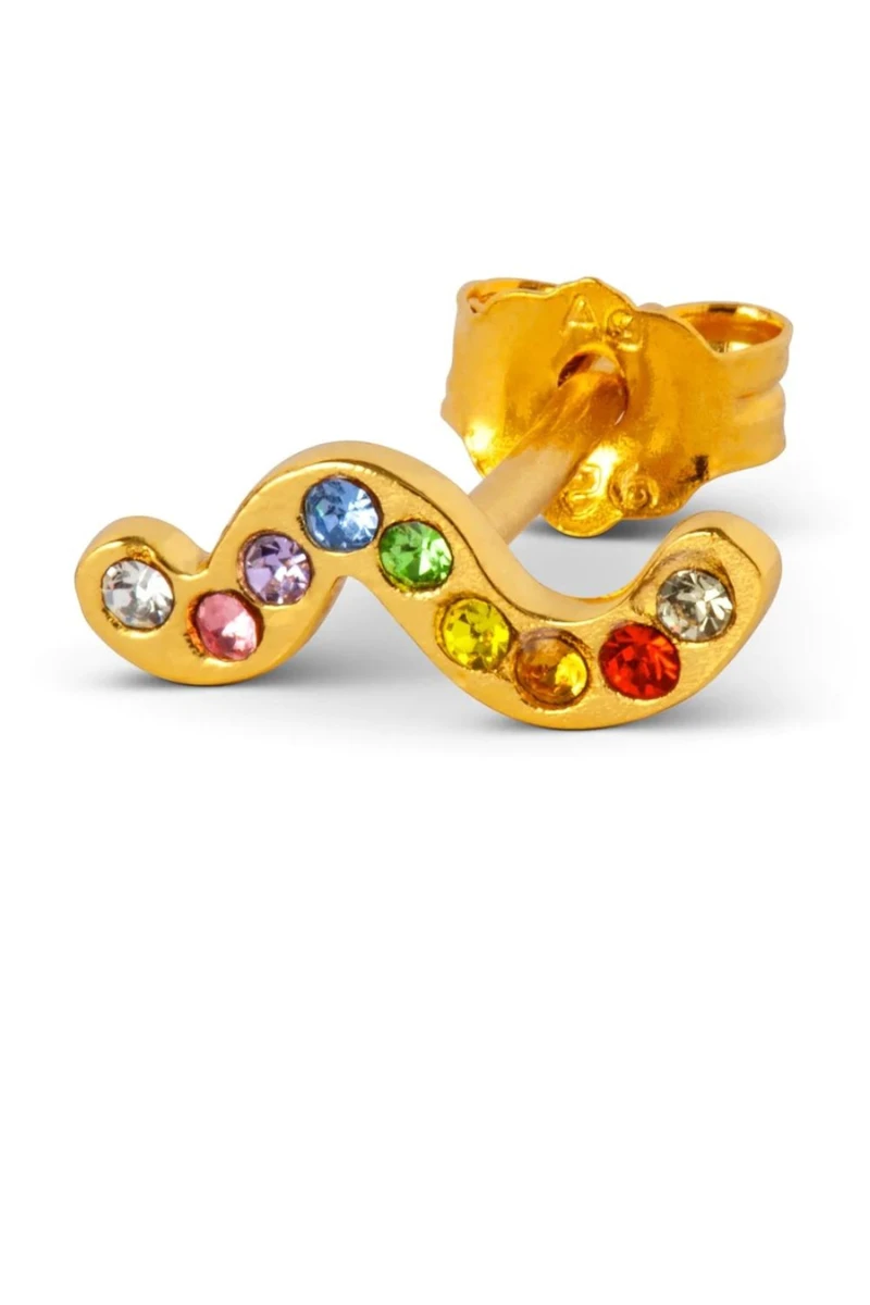 LULU Copenhagen Snaky Rainbow Earring - Gold Plated 3 LULU Copenhagen Snaky Rainbow Earring - Gold Plated