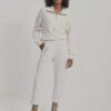 Varley The Rolled Cuff Pant 25 - Ivory Marl 1 Varley The Rolled Cuff Pant 25 - Ivory Marl -Lulu&M VAR01922 ROLLED CUFF PANT IVORY MARL 007 jpg
