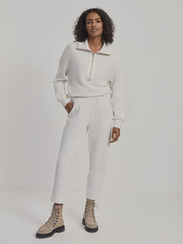 Varley The Rolled Cuff Pant 25 - Ivory Marl 2 Varley The Rolled Cuff Pant 25 - Ivory Marl