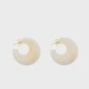 Vanessa Baroni Moon Earring - Pearl Marble 2 Vanessa Baroni Moon Earring - Pearl Marble -Lulu&M VB2280 PEM jpg 2