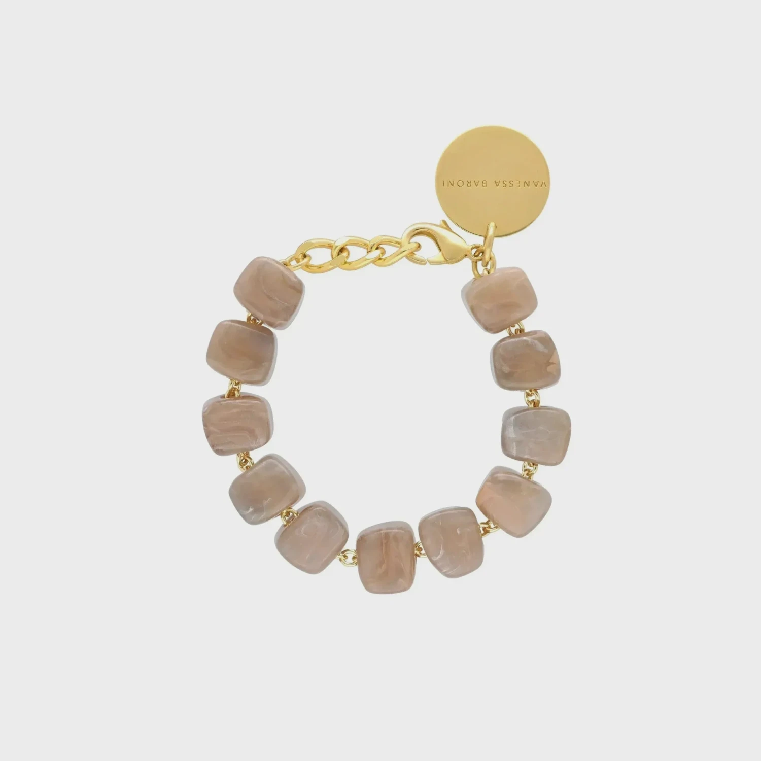 Vanessa Baroni Mini Organic Shaped Bracelet - Biancone Marble 3 Vanessa Baroni Mini Organic Shaped Bracelet - Biancone Marble
