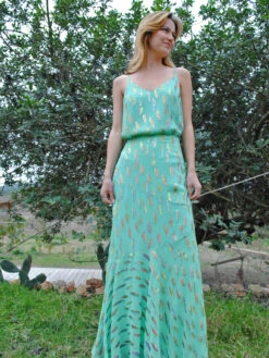 Stardust Flora Skirt - Jade Metallic Sunset 10 Stardust Flora Skirt - Jade Metallic Sunset -Lulu&M VCAMIFLORAJMS5 1200x jpg
