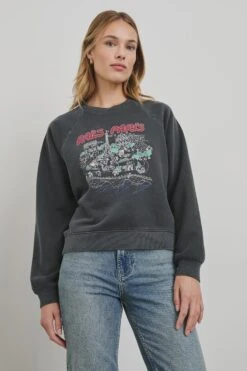 Rails Paris Map Vintage Raglan Sweatshirt
