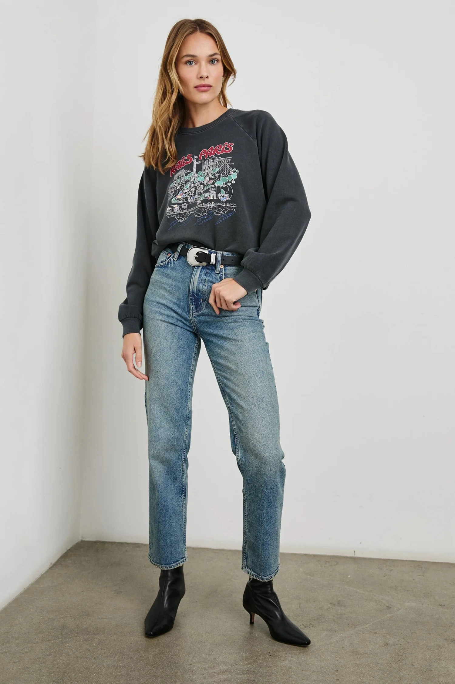 Rails Paris Map Vintage Raglan Sweatshirt 5 Rails Paris Map Vintage Raglan Sweatshirt - Image 3