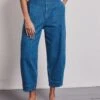 Vivere Waverley Barrel Leg Denim Jeans - Blue -Lulu&M WAVERLEY DENIM F jpg