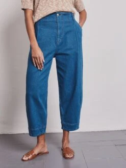 Vivere Waverley Barrel Leg Denim Jeans - Blue
