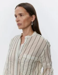 Day Birger Et Mikkelson Yrsa Sheer Stripe Shirt - Pistachio Shell -Lulu&M Yrsa Sheer Stripe Shirts Blouses DAY65243773 120110 Pistachio Shell 3.jpg 2