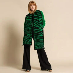 Alternative view of Green Thomas Zebra Blanket Scarf - Jungle Green