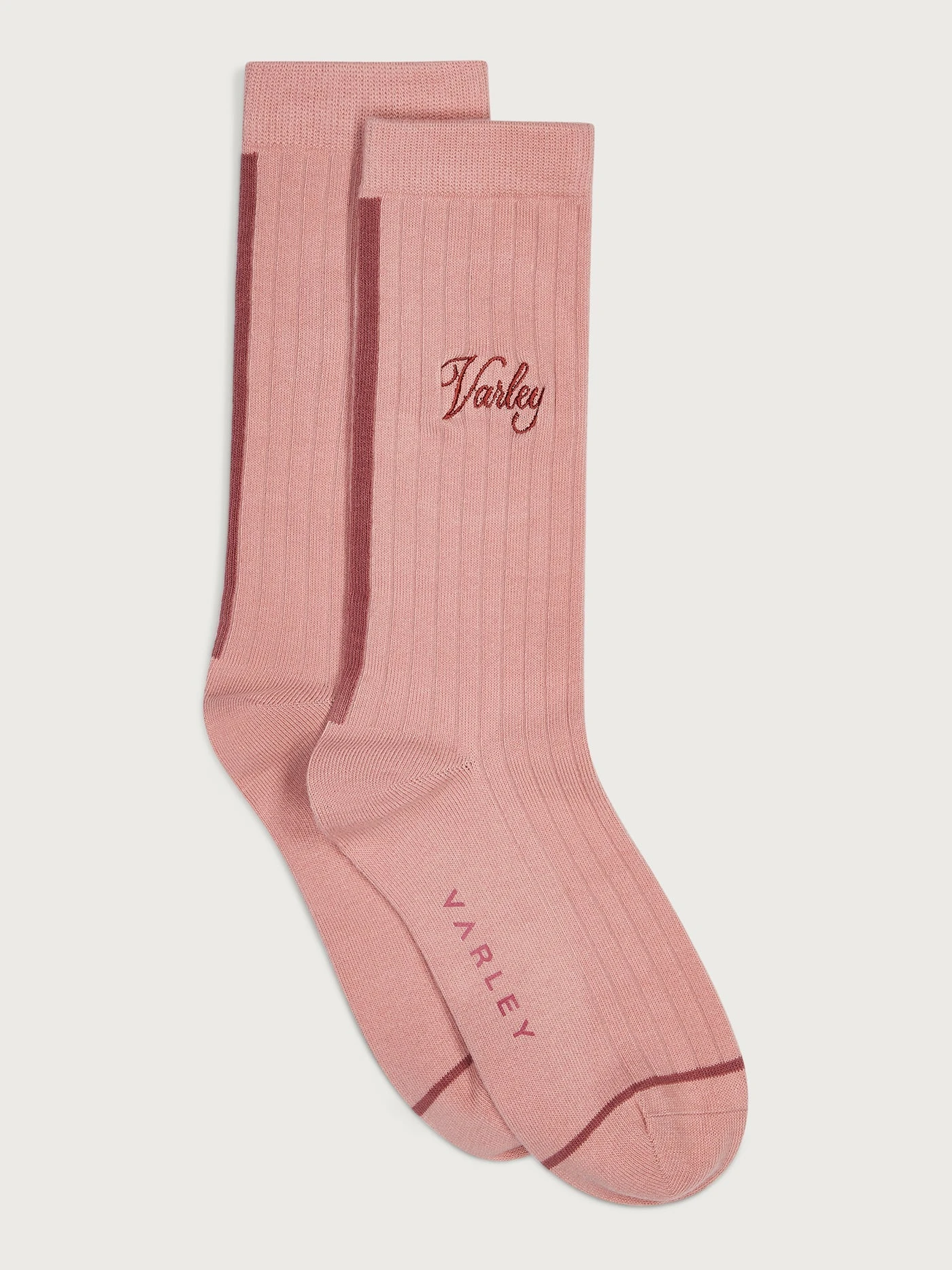 Varley Ivan Light Rib Sock - Pale Mauve 3 Varley Ivan Light Rib Sock - Pale Mauve
