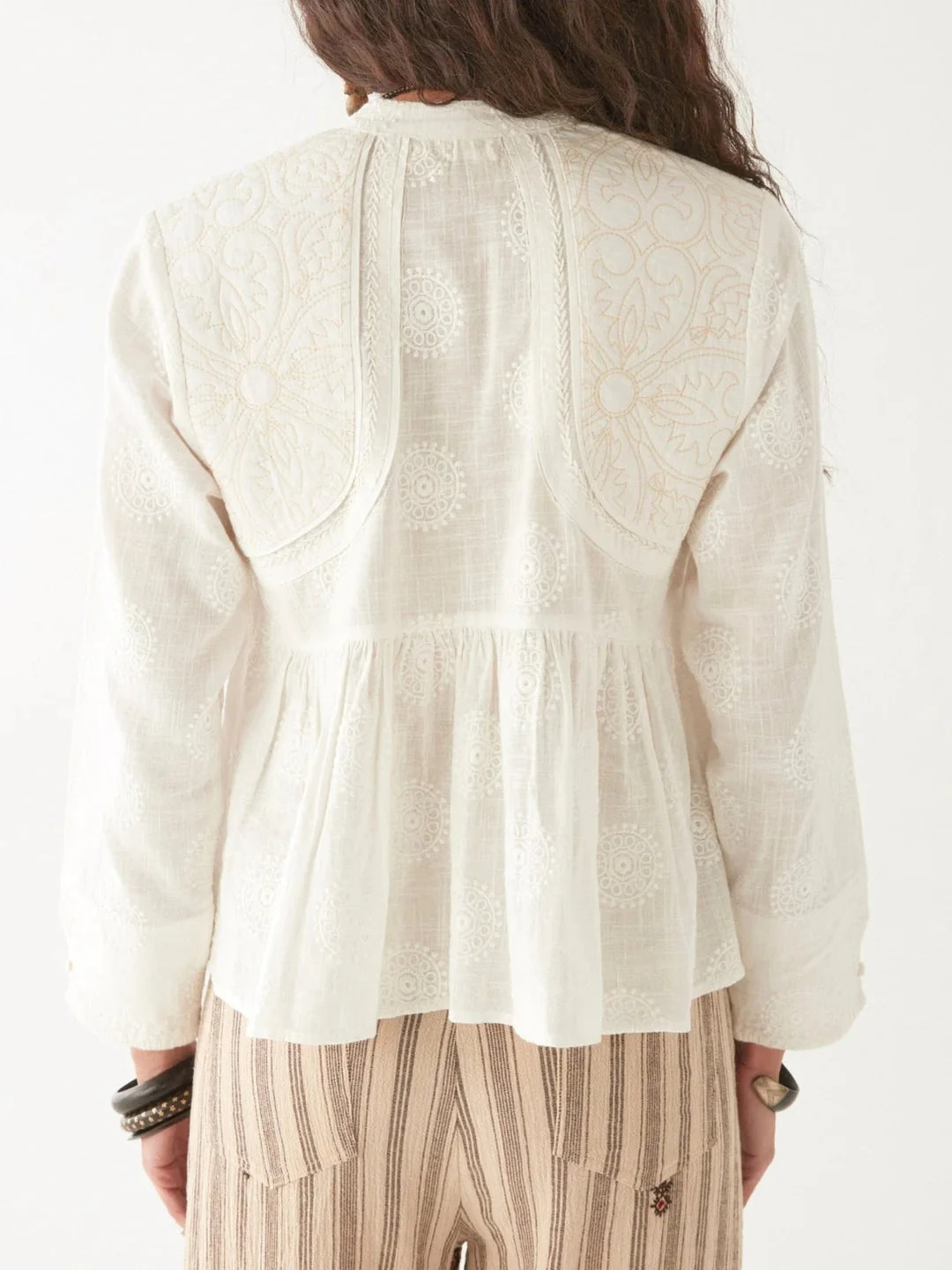 Maison Hotel Ariana Blouse - Mosaique Ivory 4 Maison Hotel Ariana Blouse - Mosaique Ivory - Image 2