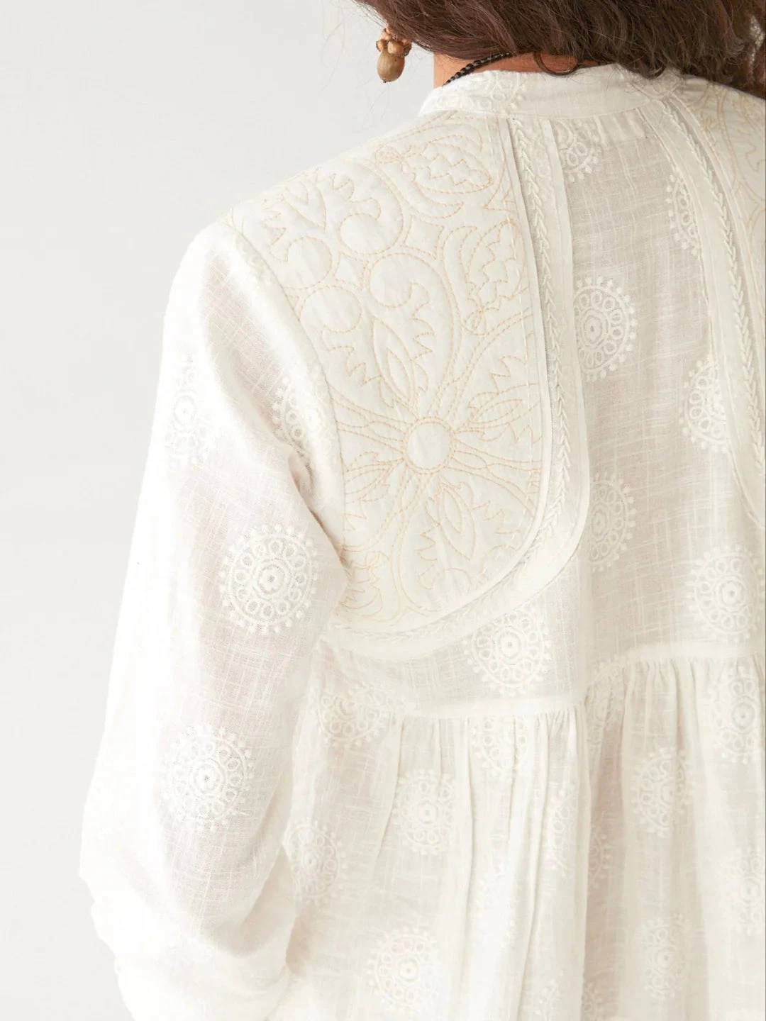 Maison Hotel Ariana Blouse - Mosaique Ivory 9 Maison Hotel Ariana Blouse - Mosaique Ivory - Image 7