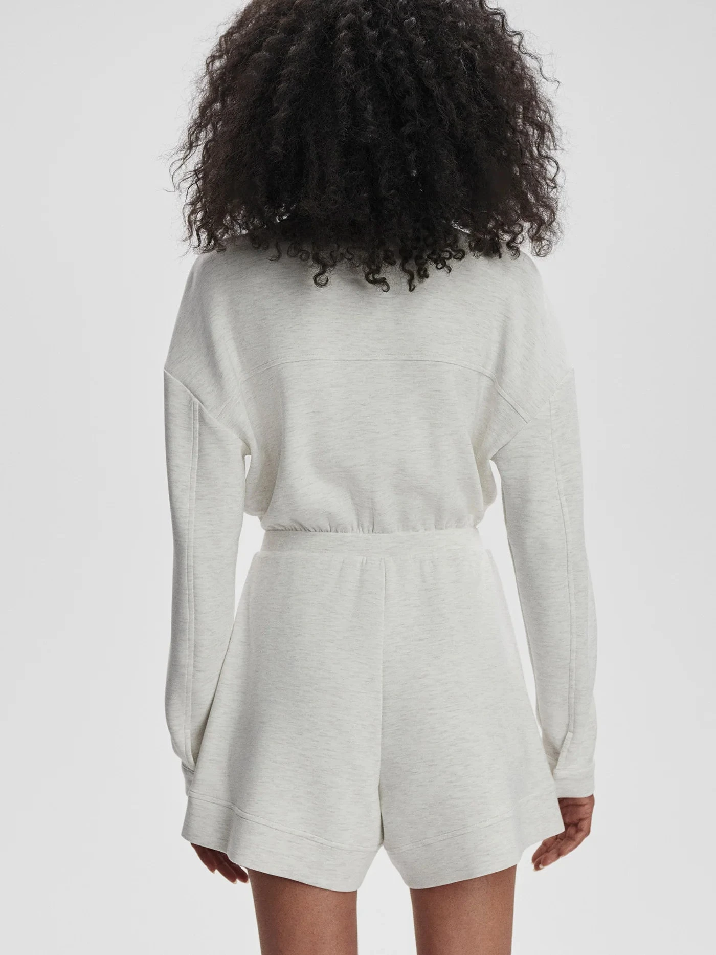 Varley Annika Playsuit - Ivory Marl 7 Varley Annika Playsuit - Ivory Marl - Image 5