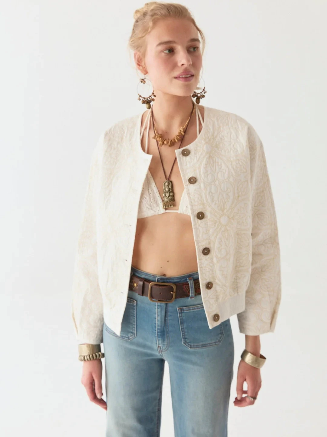 Maison Hotel Botticelli Jacket - Ivory 8 Maison Hotel Botticelli Jacket - Ivory - Image 6