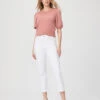 Paige High Rise Brigitte Raw Hem Jeans - White Noise Distressed 1 Paige High Rise Brigitte Raw Hem Jeans - White Noise Distressed -Lulu&M brxp xlProduct 76