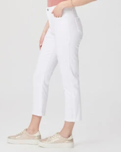 Paige High Rise Brigitte Raw Hem Jeans - White Noise Distressed -Lulu&M brxp xlProduct 78