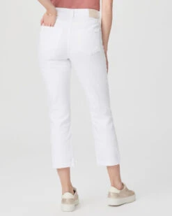 Paige High Rise Brigitte Raw Hem Jeans - White Noise Distressed -Lulu&M brxp xlProduct 79