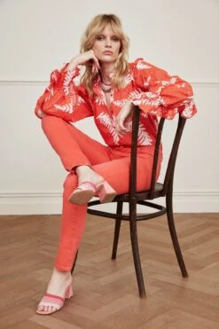 Alternative view of Fabienne Chapot Eva Slim Trousers - Hot Coral