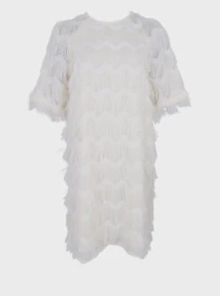 Alternative view of Black Colour Gatsby Dress - Ivory