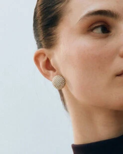 Alternative view of Edblad Bead Sparkle Studs - Gold